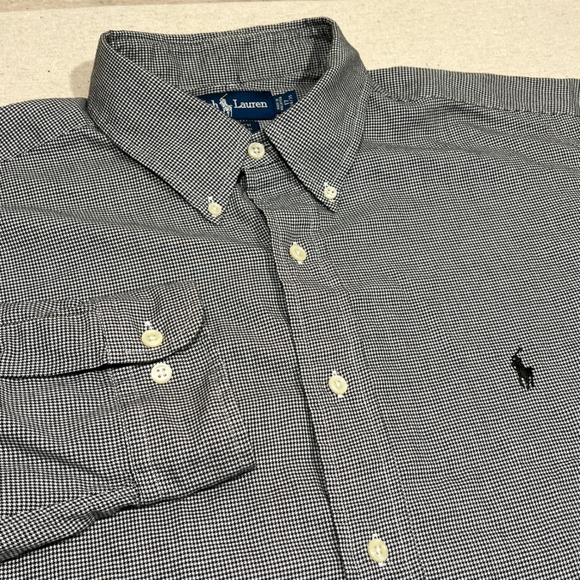 Ralph Lauren Other - Ralph Lauren Mens Yarmouth Button Down Shirt Black White Houndstooth 17 34 35